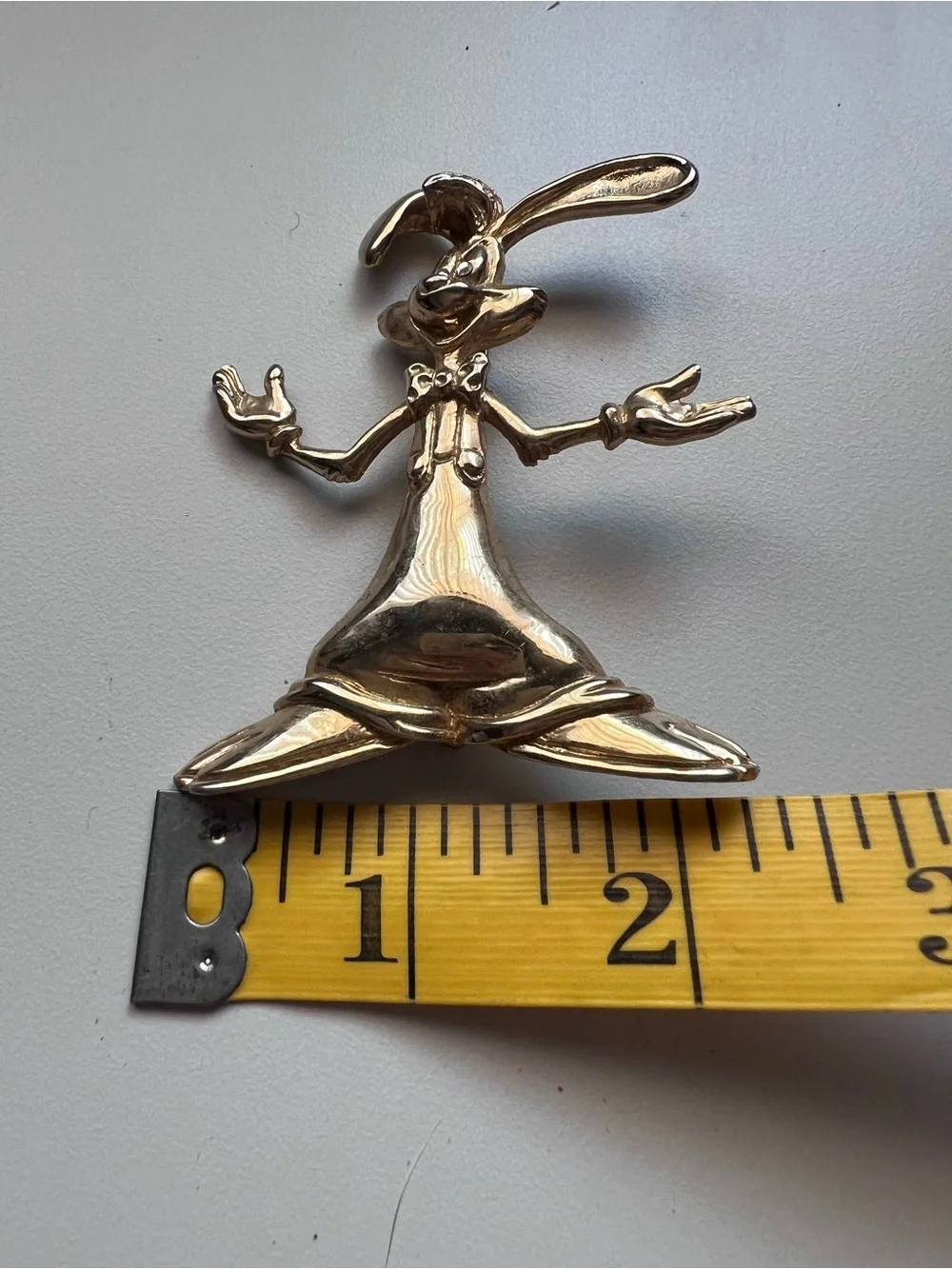Vintage Wendy Gell Disney Amblin Gold Plated Roger Rabbit Brooch and Earrings